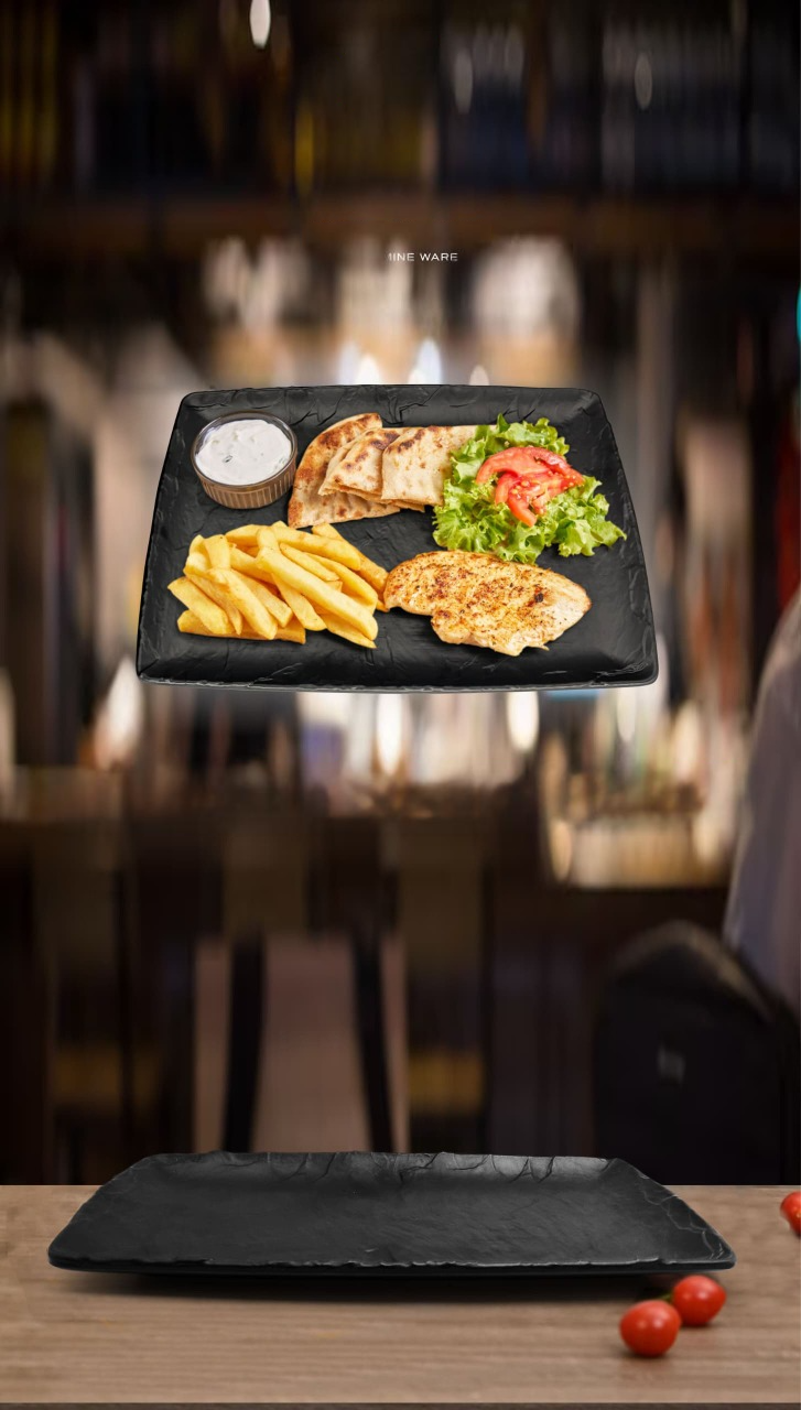 Assiette incurvée en mélamine