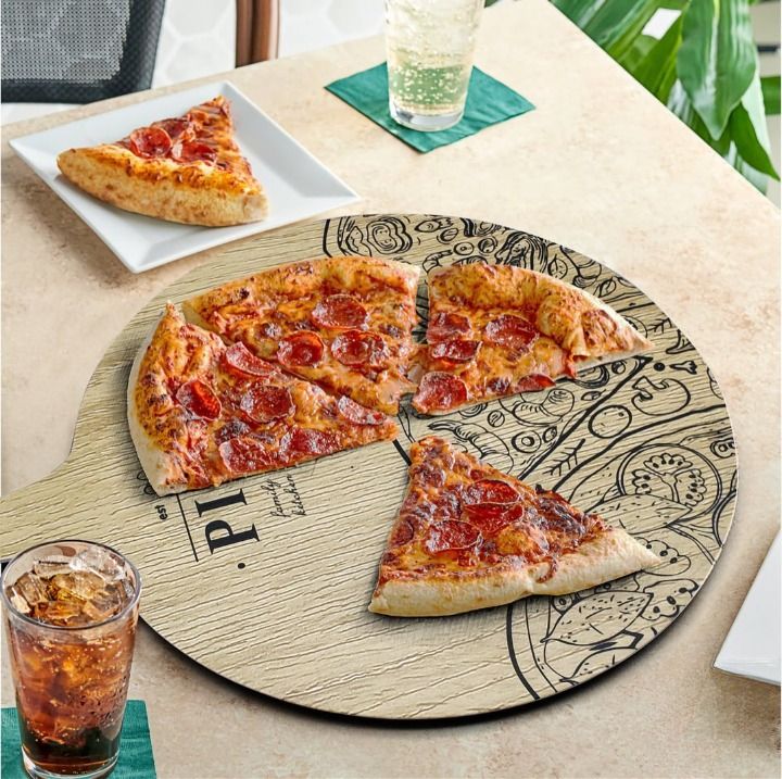 Planche de Service pour Pizza - Mélamine Aspect Bois Naturel