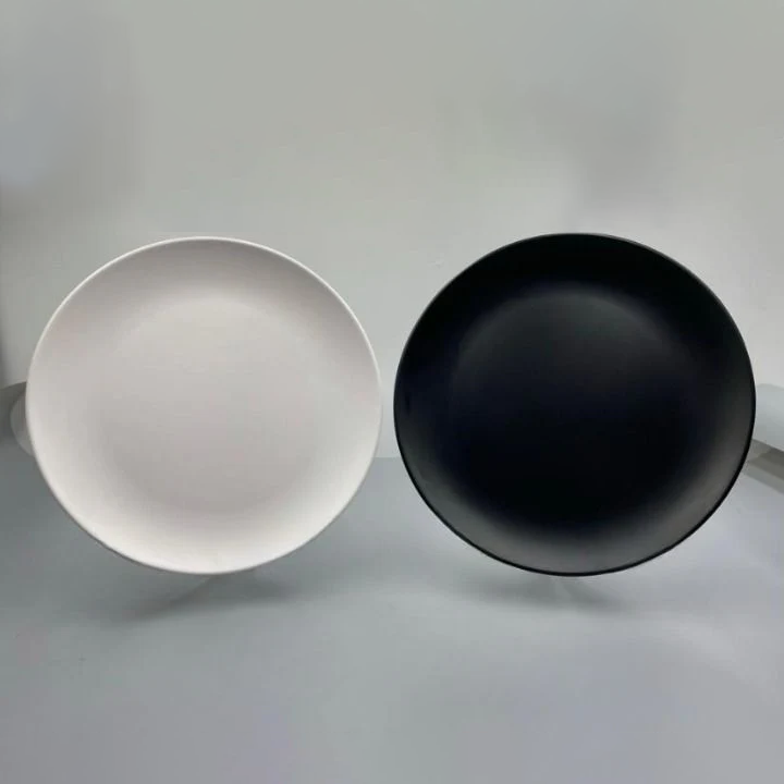 Assiette plate ronde en mélamine incassable