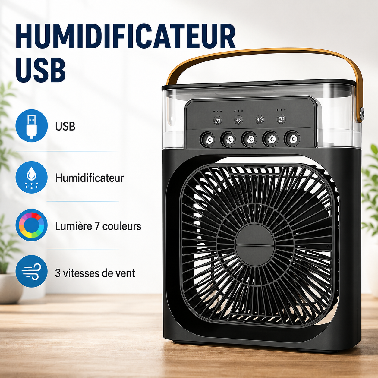 Ventilateur Brumisateur Portable